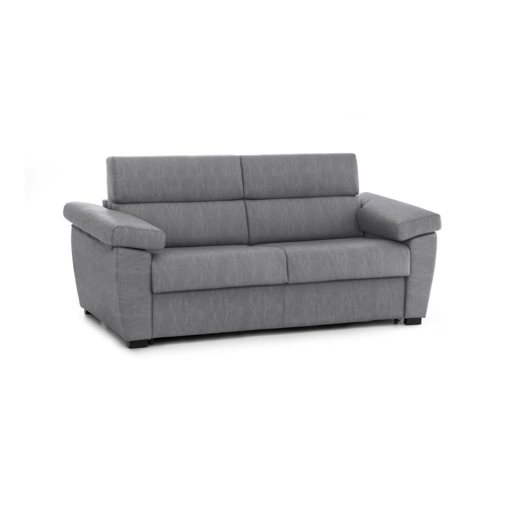 Pacecos, Divano Letto 3 Posti Sfoderabile Made in Italy, 225x95 cm Grigio