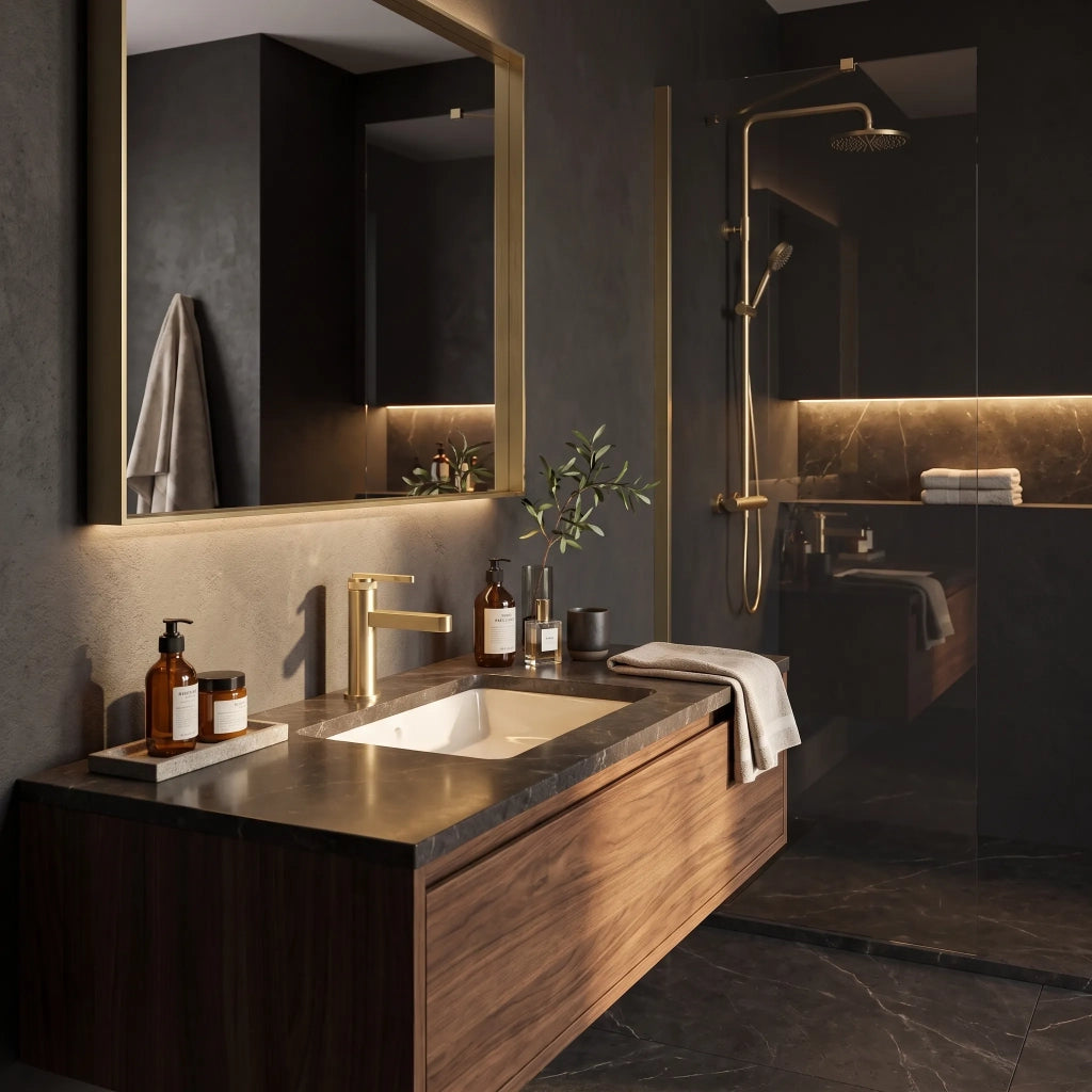 Rubinetto Da Bagno Rea Grace Brush Gold