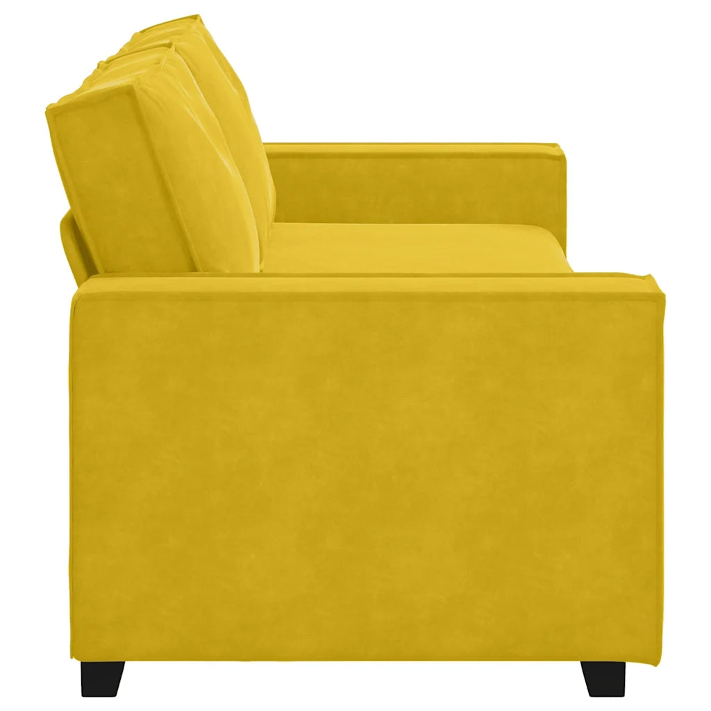 Divano a 3 Posti Giallo 220x78x84 cm in Velluto 4105036