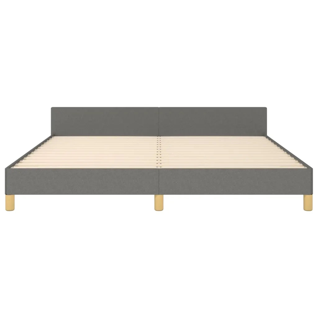Letto matrimoniale | Letto per adulti | Giroletto senza Materasso Grigio Scuro 180x200 cm Tessuto