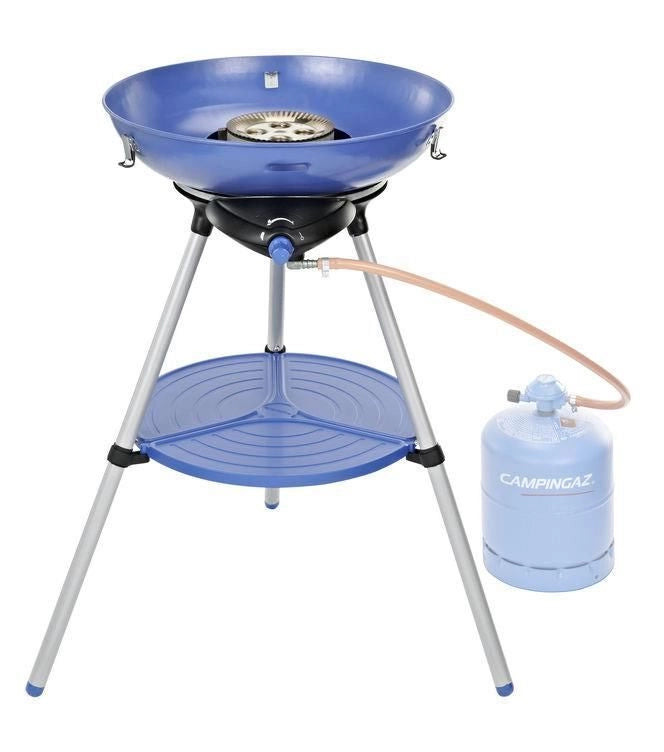 Campingaz 2000025701 Party Grill 600 Fornello da Campeggio a Gas 4000W Accensione Piezoelettrica Treppiede Termometro colore Nero