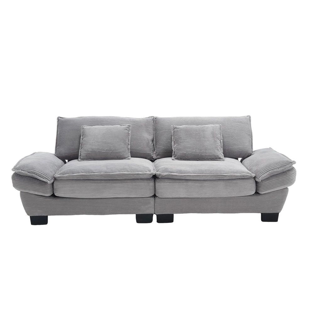 Divano doppio semplice - Xylo - grigio chiaro, copripiumino, versatile