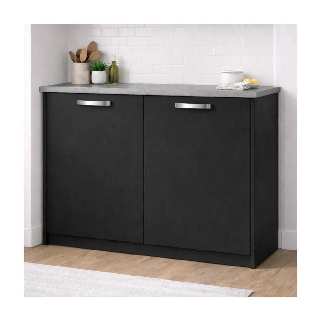 Anta per mobili in Legno nobilitato Compresa di Maniglia 90x40 Nero