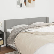 Testiera ad Orecchio-Testata con Orecchie Grigio Chiaro 203x16x78/88 cm in Tessuto 406520