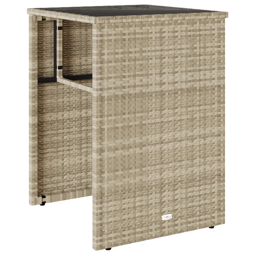 Set da Bistrò 3 pz con Cuscini Grigio Chiaro in Polyrattan 4003874