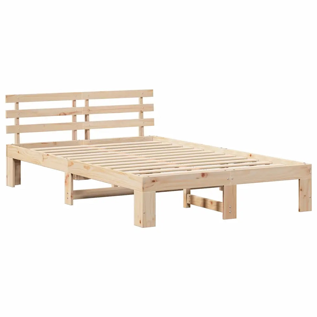 Struttura del letto Naturale 140 x 190 cm Pino massello 872614
