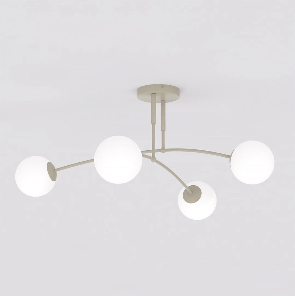 Plafoniera PREGOS a sfere 4 luci E14 beige Emibig