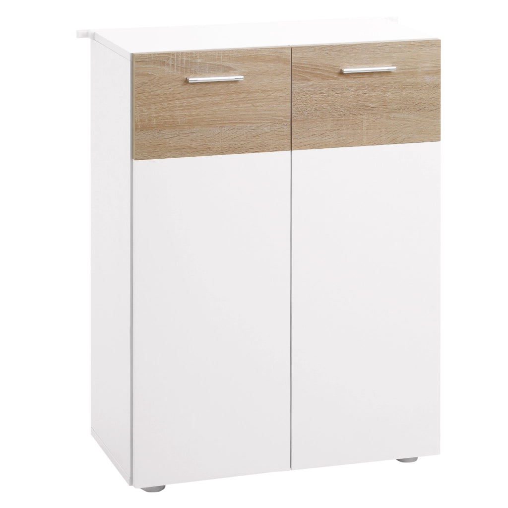 Armadio a due ante con ripiani regolabili ¨C Minimal ¨C Bianco 60x30x85