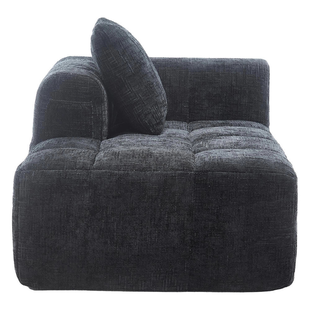 Chaise longue - Xylo - pronto uso con tasche laterali nero