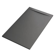Piatto doccia in marmoresina grigio scuro effetto pietra cemento vincent, misura 80x170
