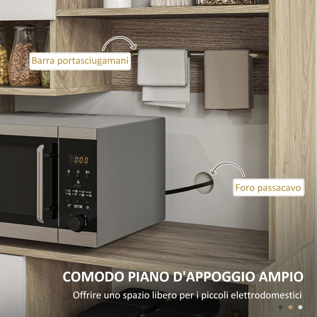 Armadio Dispensa con Cassetto e Ripiani ¨C Minimal ¨C Bianco 80x35x180 cm