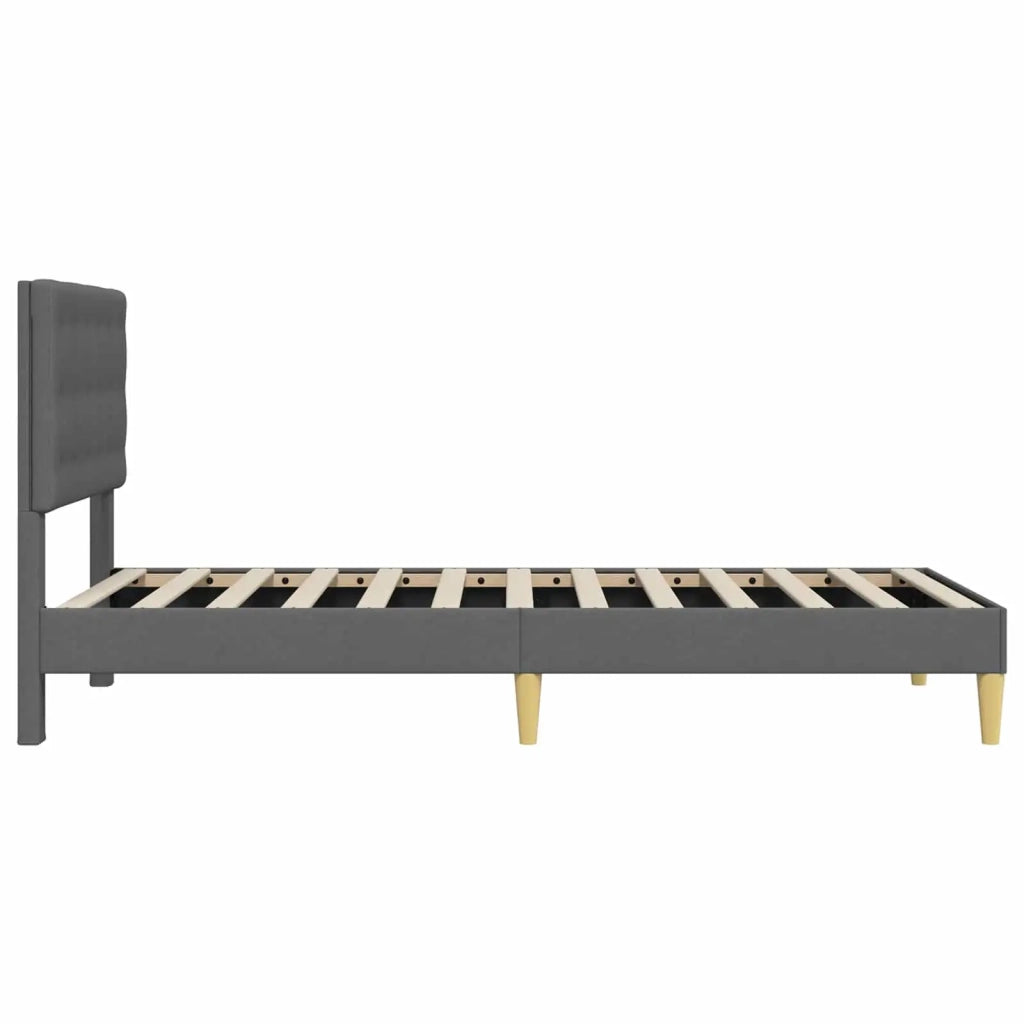 Struttura del letto-Giroletto Grigio Scuro 90 x 200 cm Tessuto 459783