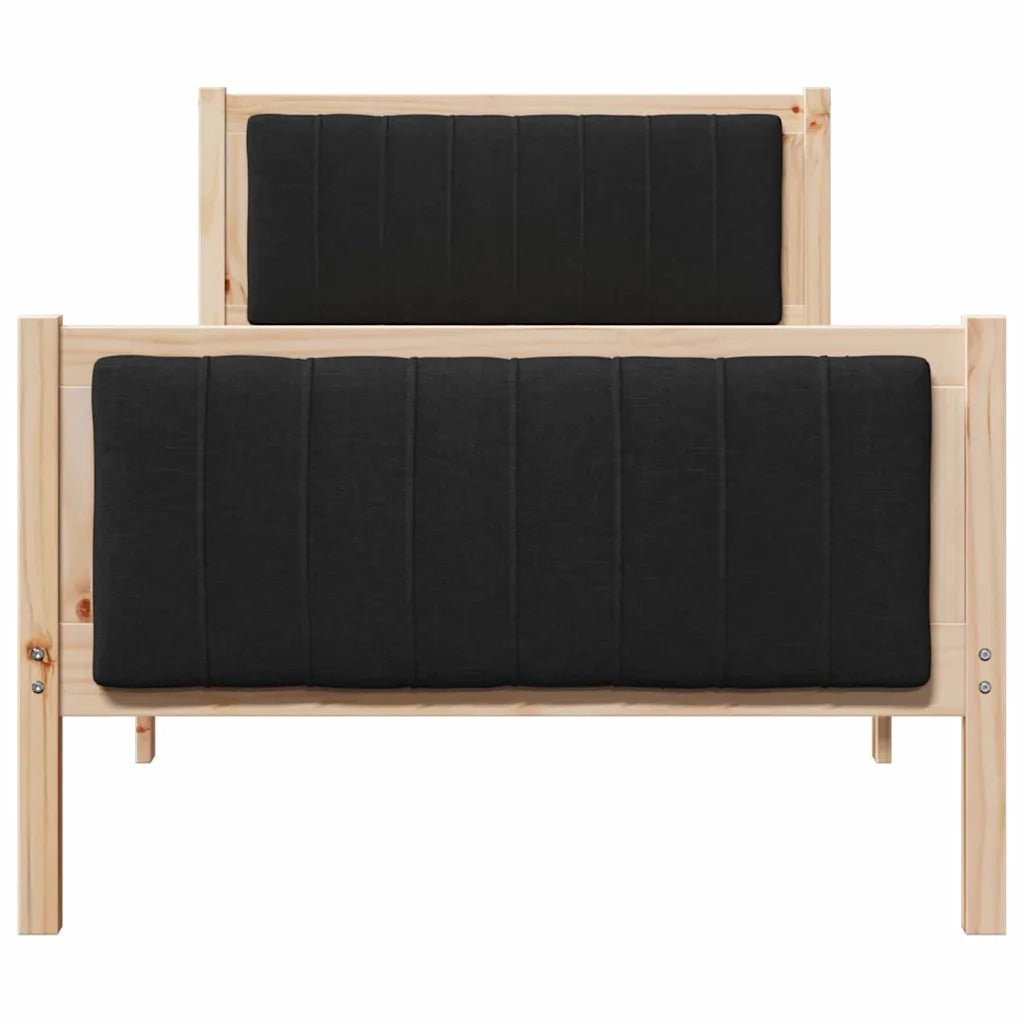 Struttura del Letto con testiera Marrone e nero 90 x 200 cm 878496