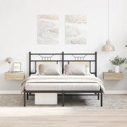Comodini Pensili 2pz-Set di 2 Tavolino da notte Rovere Sonoma 40x30x15cm Legno Multistrato