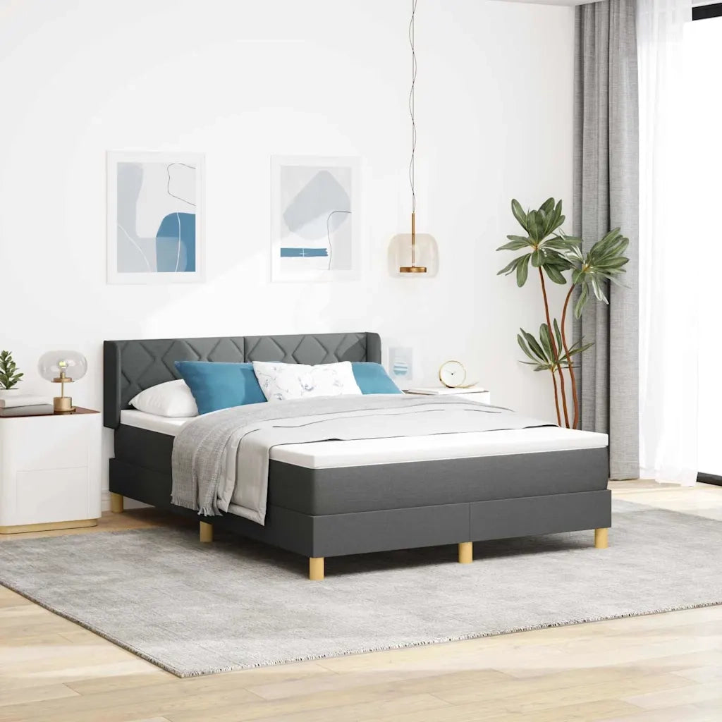 <strong>Letto a Molle< / strong> Grigio scuro 140 x 190 cm 3341350