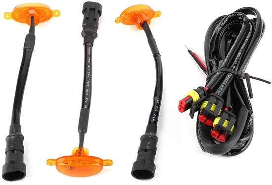 Lampada di Griglia Bumper - Illuminazione LED - Consumo Energetico Ridotto - Lampada di Ricambio - Visibilità Aumentata - Adatto per F150/F250/Raptor - 3 pezzi