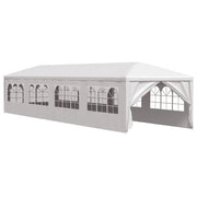 Gazebo | Pergolato da Giardino 3x12 m Bianco