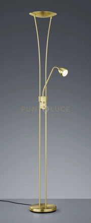 ARIZONA PIANTANA LED 19W 2200LM 3000K ACCIAIO COLORE OTTONE H180CM DIMMERABILE