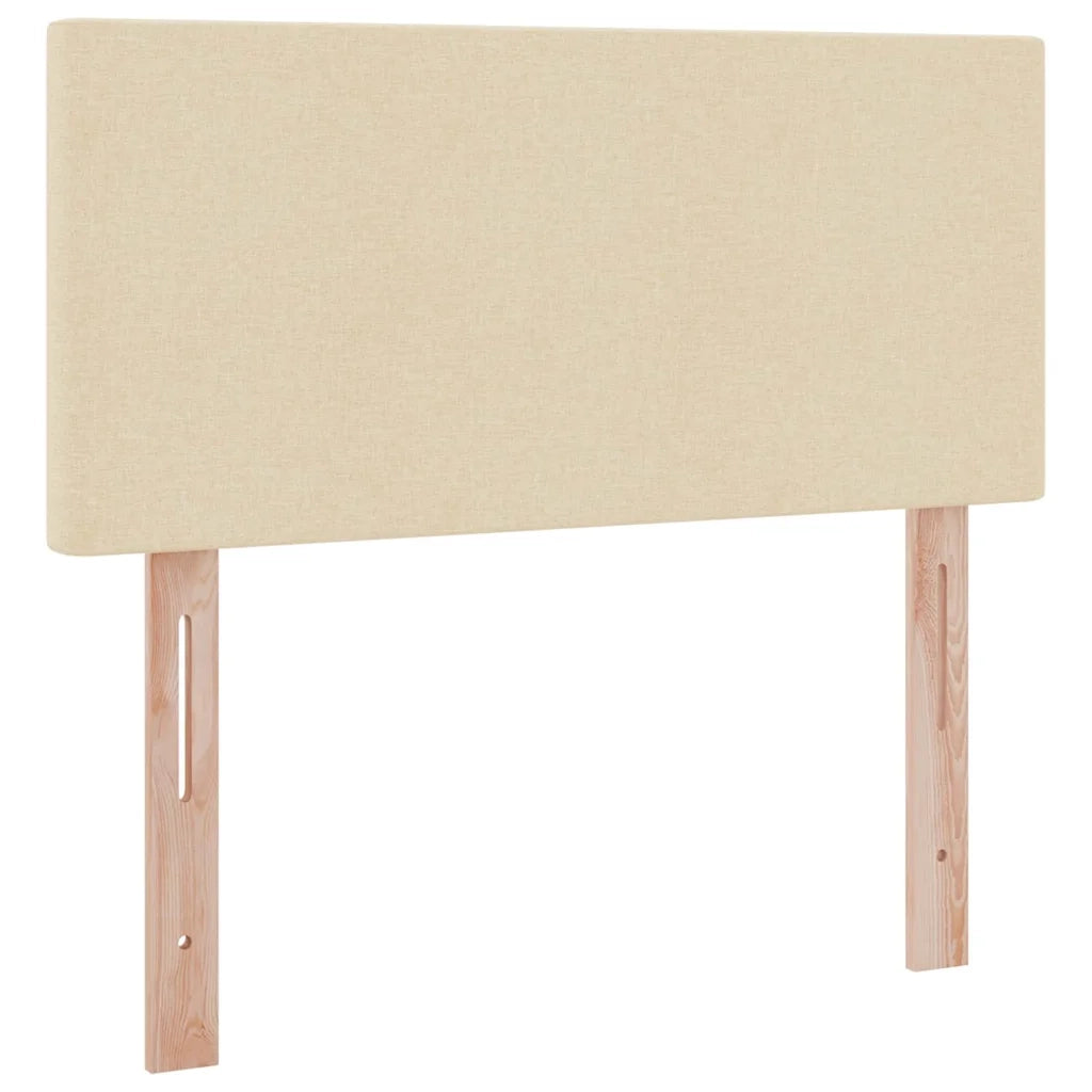 Letto con contenitore e LED con led Crema 90 x 200 cm Tessuto 3371059