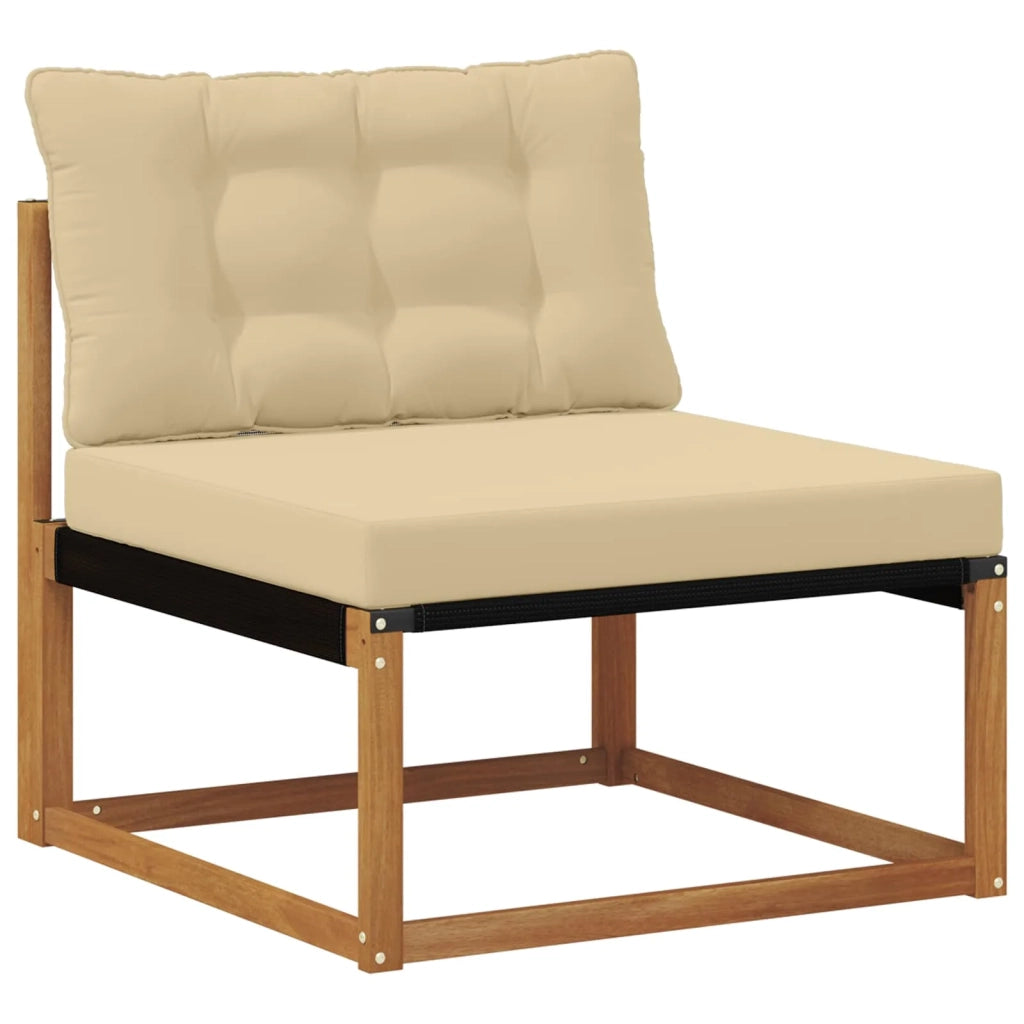 Set di divani da esterno con cuscino 6 pcs Naturale e Beige 3369636
