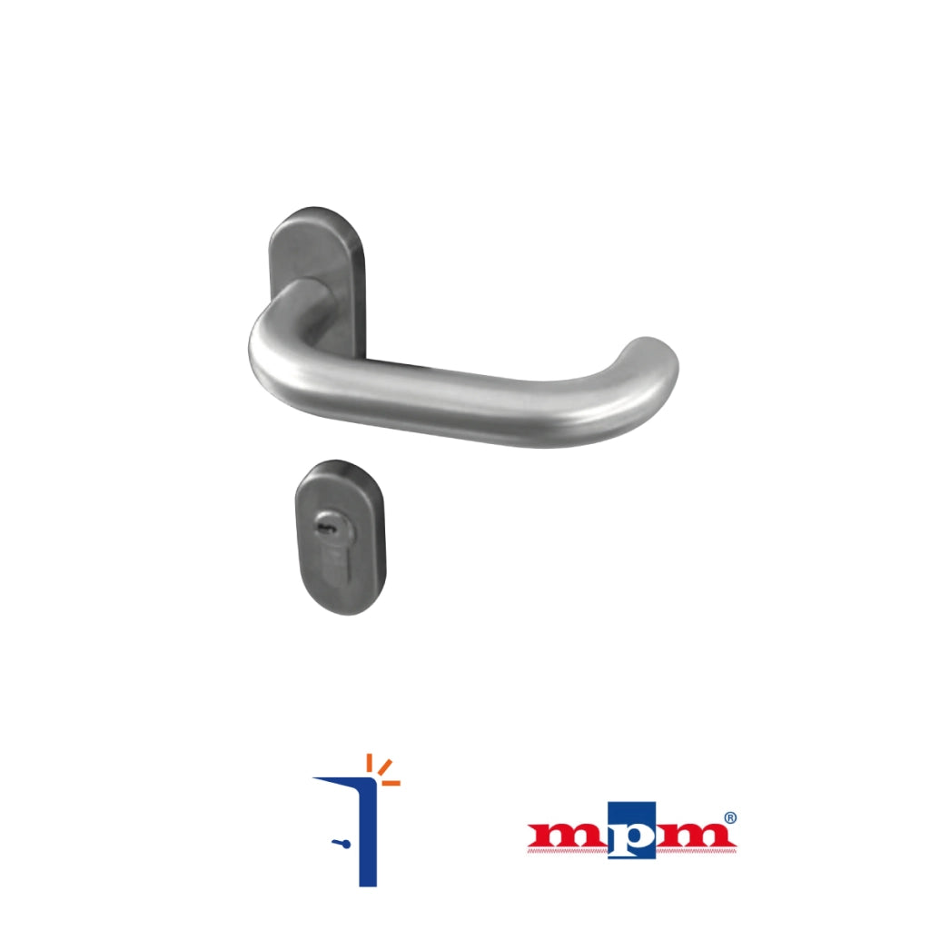 Doppia manigli coppia maniglie MPM maniglia easy rosetta ovale in acciaio inox