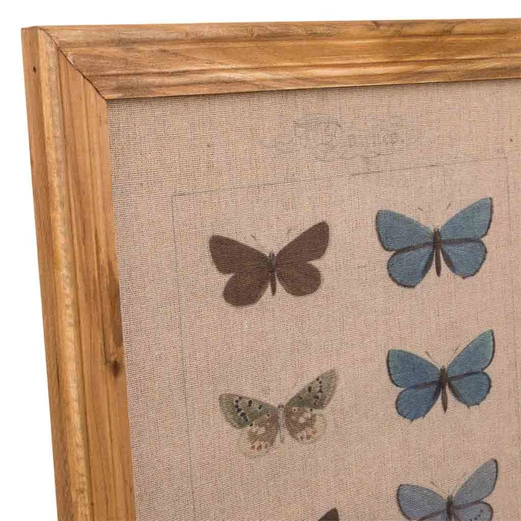 Cornice in legno e tessuto stampato