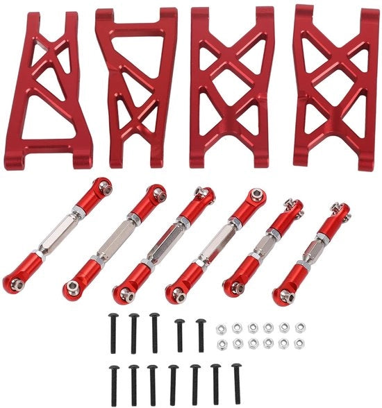 Set di braccia in lega di alluminio - Kit di estensione del telaio - Sostenibile - Facile da sostituire - Progettato con stile - Adatto per 1/10 RC-auto VORTEKS/Typhon - Componenti RC