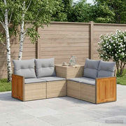 Set di divani 5 pz Beige e Grigio Chiaro 3447967