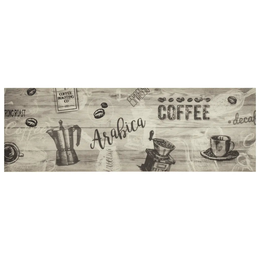 Tappeto del soggiorno | Tappeto da Cucina Lavabile Grigio Caff¨¨ 60x180 cm in Velluto
