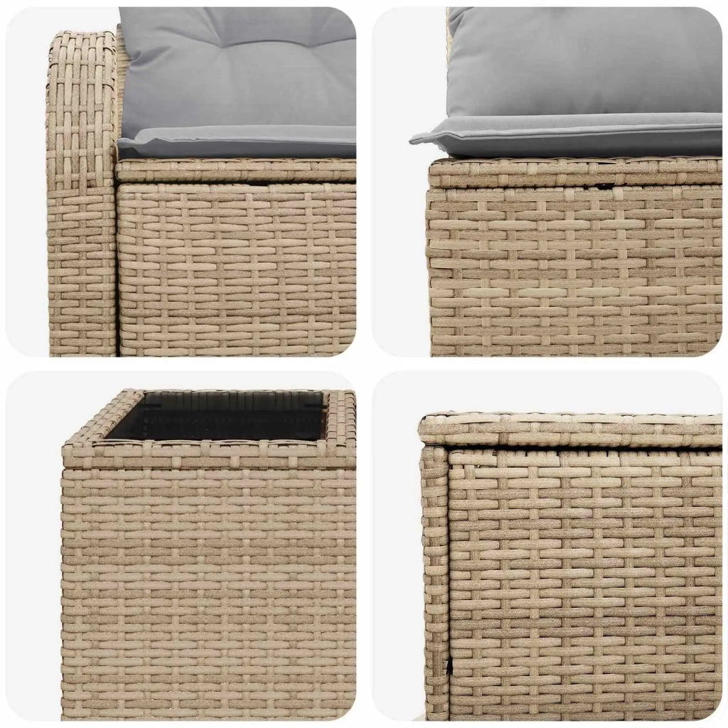 Set di divani 6 pz Beige e Grigio Chiaro 3447197