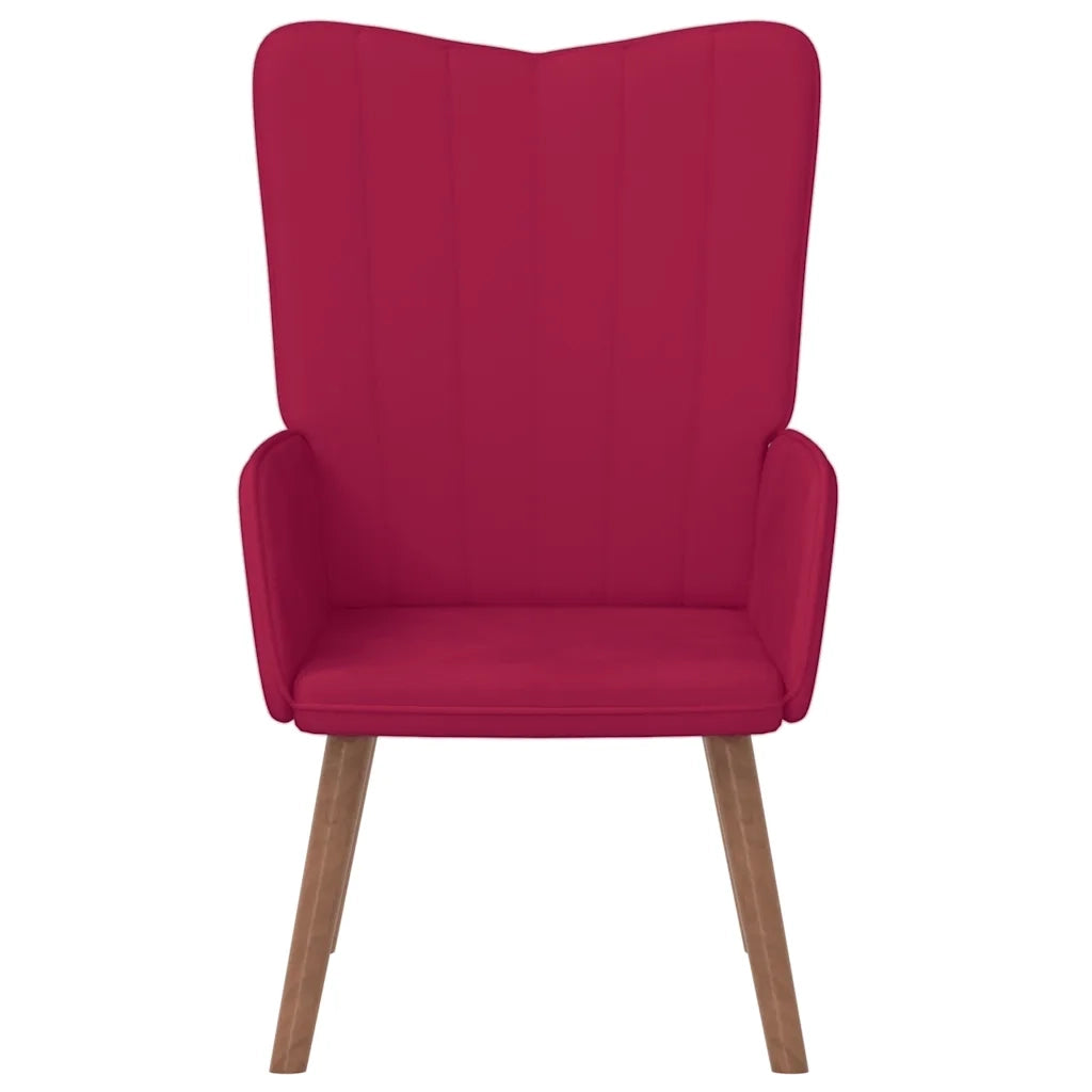 Poltrona Relax Rosso Vino in Velluto 327660