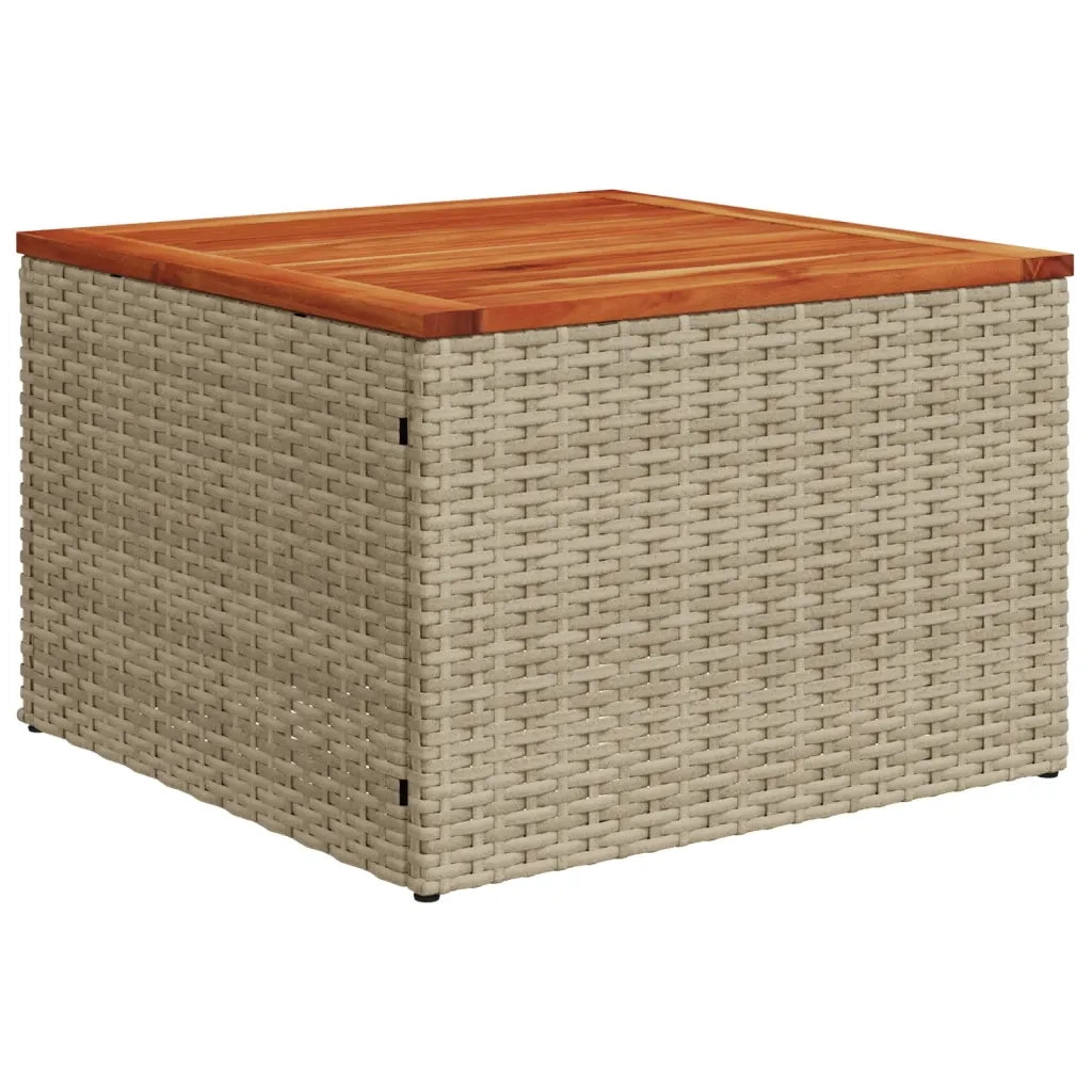 Set Divano da Giardino 9 pz con Cuscini Beige in Polyrattan 3224924