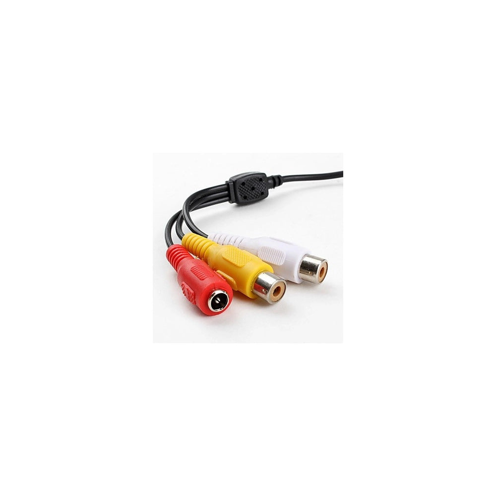 Trade Shop - Mini Micro Telecamera Camera A Colori 6 Led Ir Rca Audio Video Microfono Staffa -