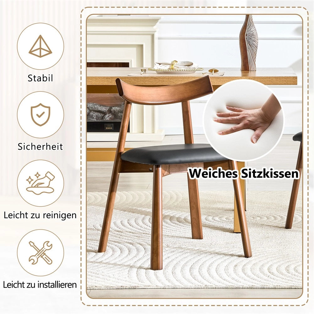 Sedie da Pranzo Set 2 Pezzi con Schienale Ergonomico ¨C MINIMAL ¨C Legno, Imbottite