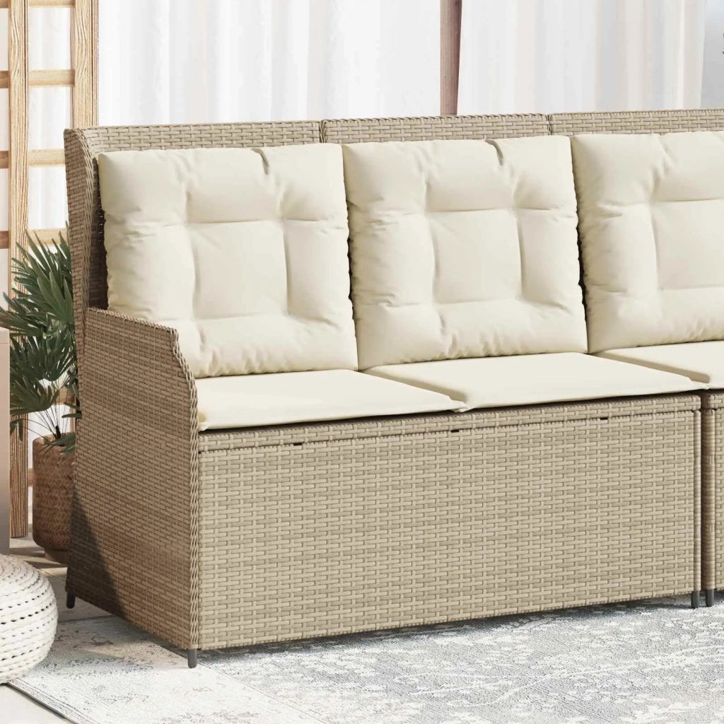 Panchina da Giardino | Panca da Giardino Beige polyrattan