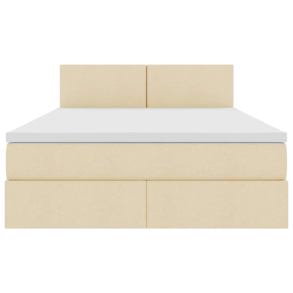 Letto con contenitore e materasso Crema 140 x 190 cm 3370447