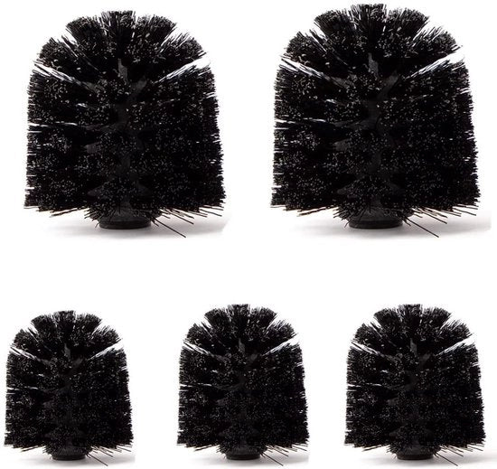 Kit di cappuccio per spazzola da bagno in 5 pezzi nero