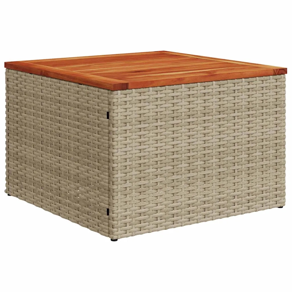 Set Divano da Giardino 7 pcs Beige e Crema polyrattan