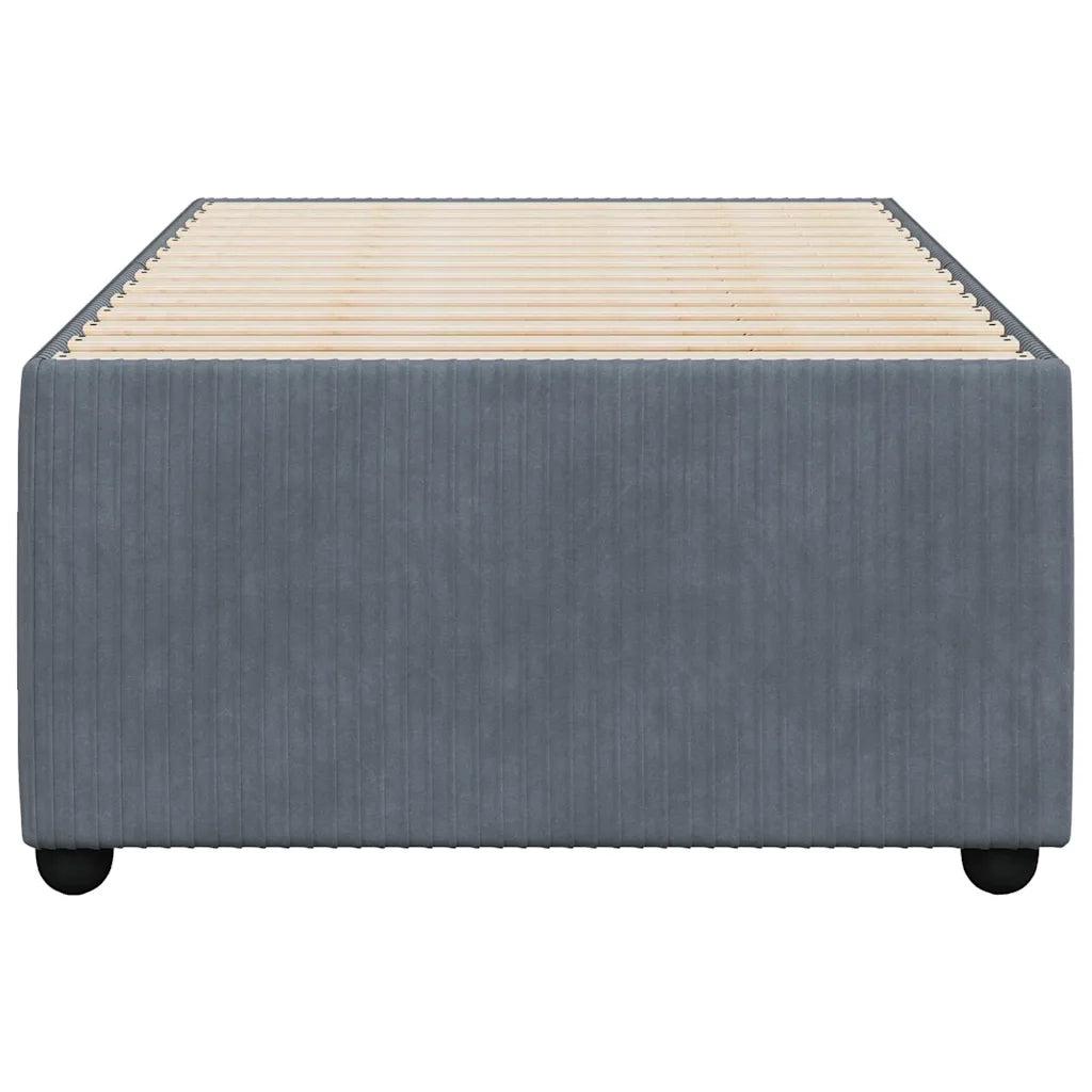 Giroletto senza Materasso Grigio Scuro 100x200 cm Velluto 3284989