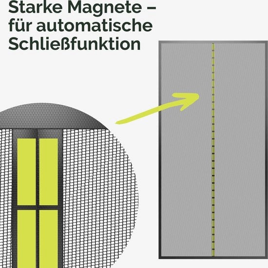 Porta finestra per balconi e terrazze 90x200cm - porta finestra per balconi e terrazze con protezione dagli insetti con magneti - porta finestra per balconi stretti con rete per insetti in nero - porta finestra per balconi con magneti forti