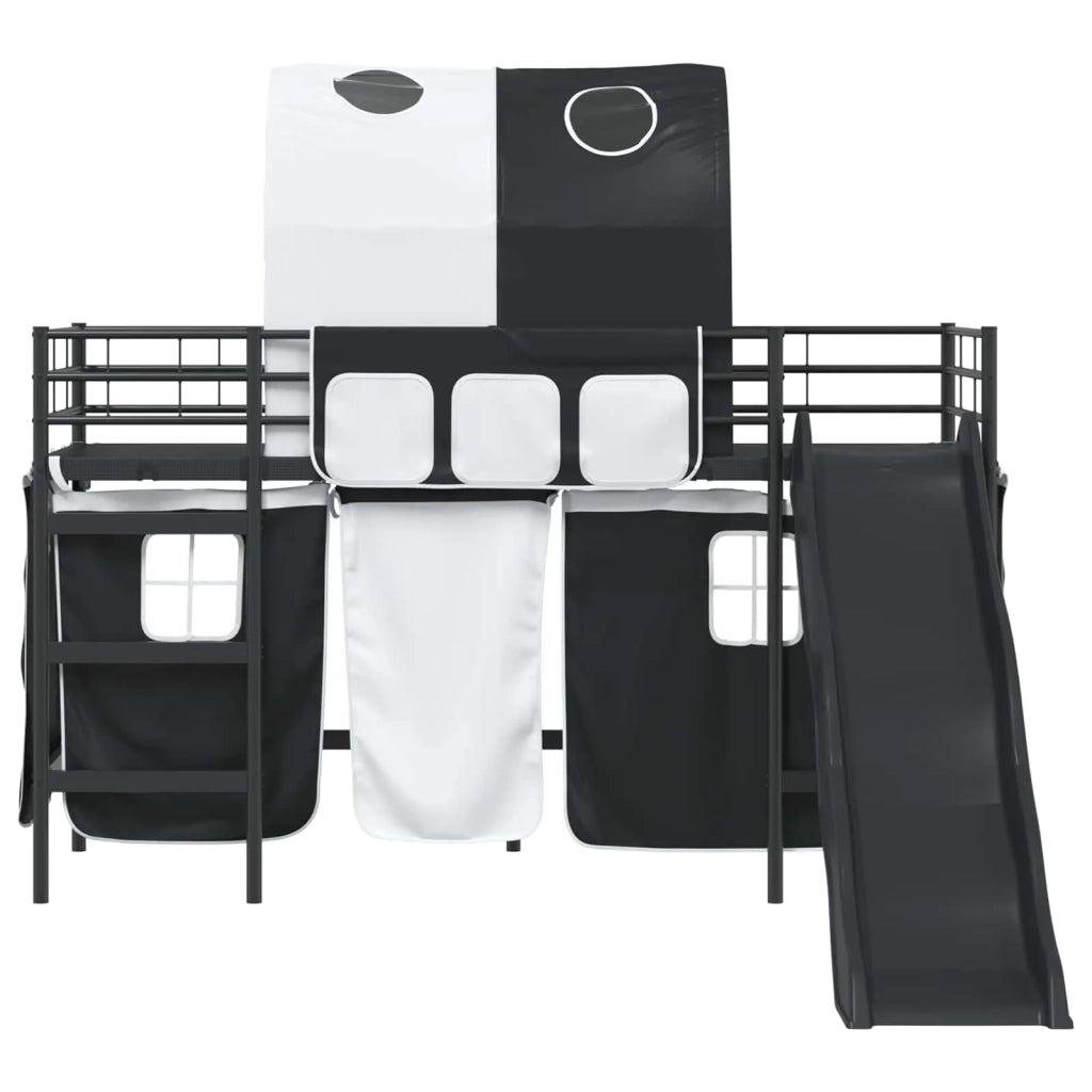 Struttura del letto loft per bambini-Giroletto per bambini Nero 75 x 190 cm Metallo 464909