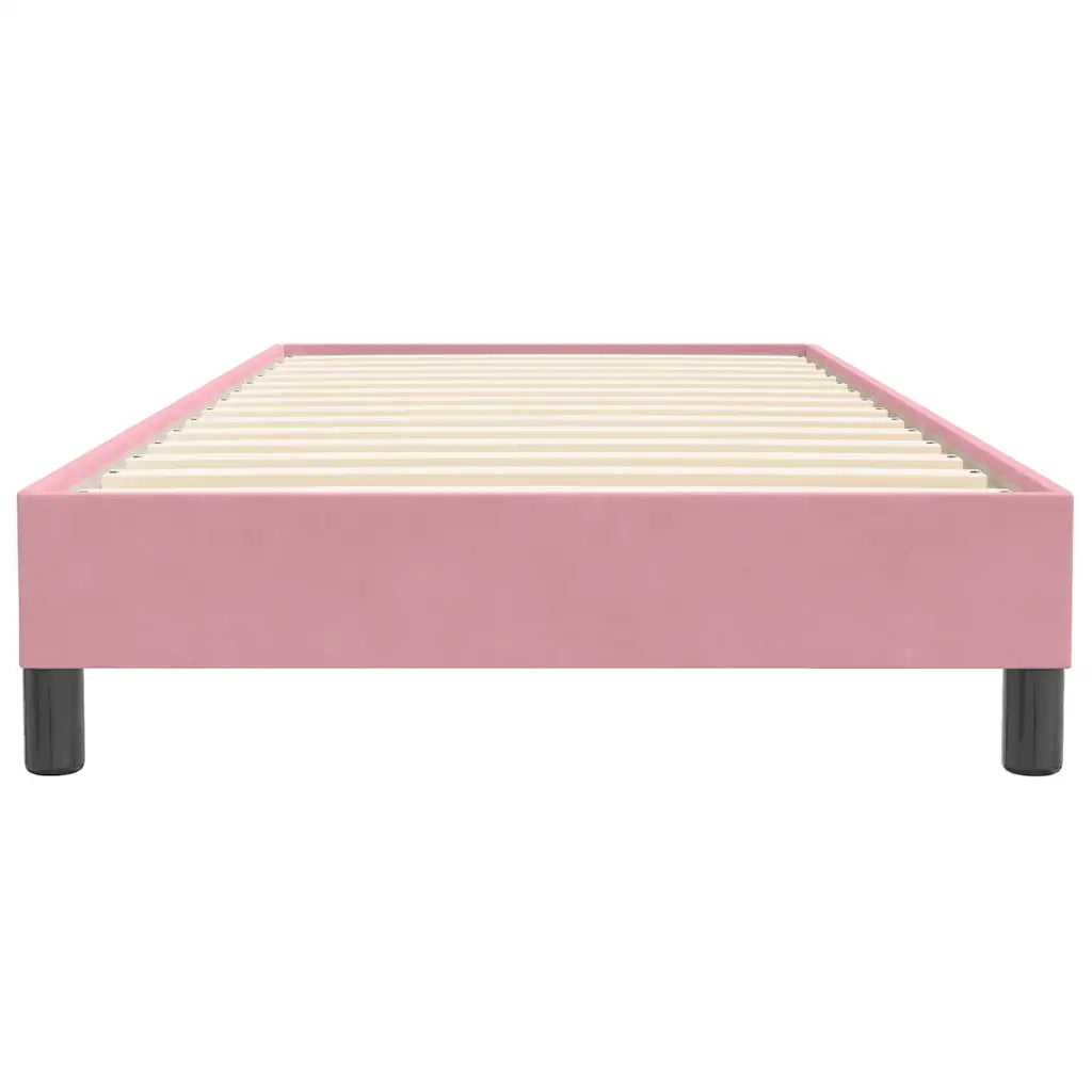 Letto a Molle senza Materasso Rosa 80x220 cm Velluto 3315854