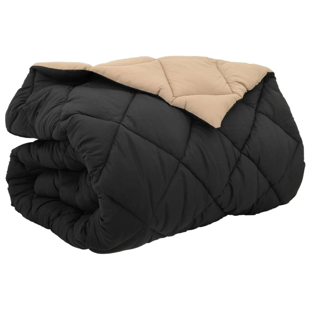 Duvet Invernale Nero e Talpa 200 x 240 cm Microfibra 42025732