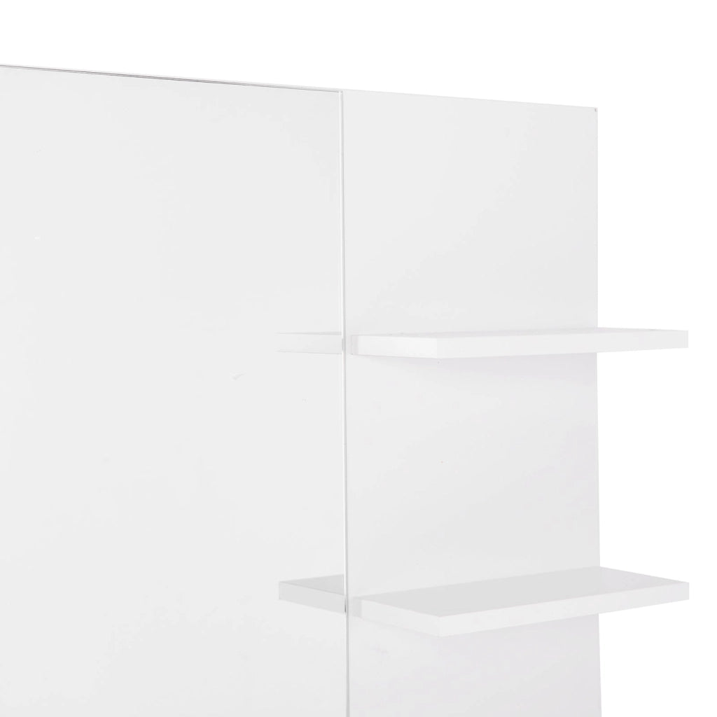 Pensile Bagno con Specchio e 3 Ripiani 60x10x48 cm MDF  Elisa Bianco