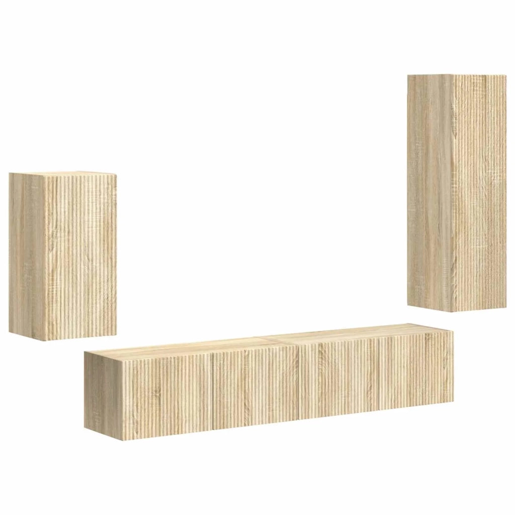 Set mobile TV 4 pcs Rovere Sonoma Legno multistrato