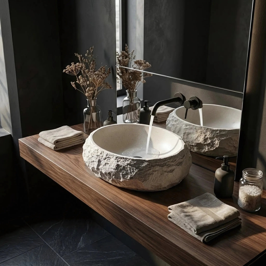 Lavabo Da Appoggio Rea Mika Ivory