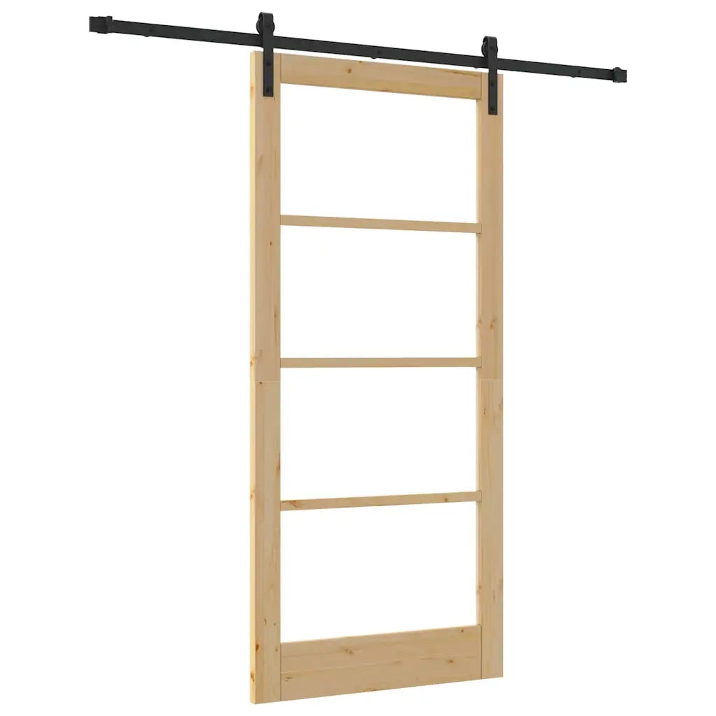 Porta scorrevole ORKDAL Naturale e Nero 93 x 202 cm 3331867