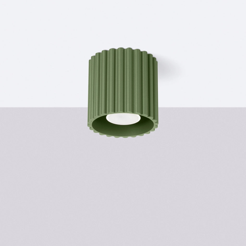 Lampada da soffitto AURA 1 verde oliva GU10