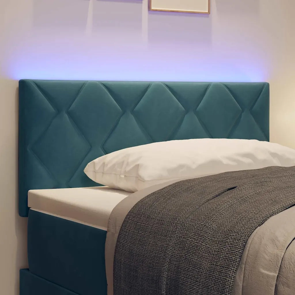 Testiera LED Blu Scuro 100 cm Velluto 3338211
