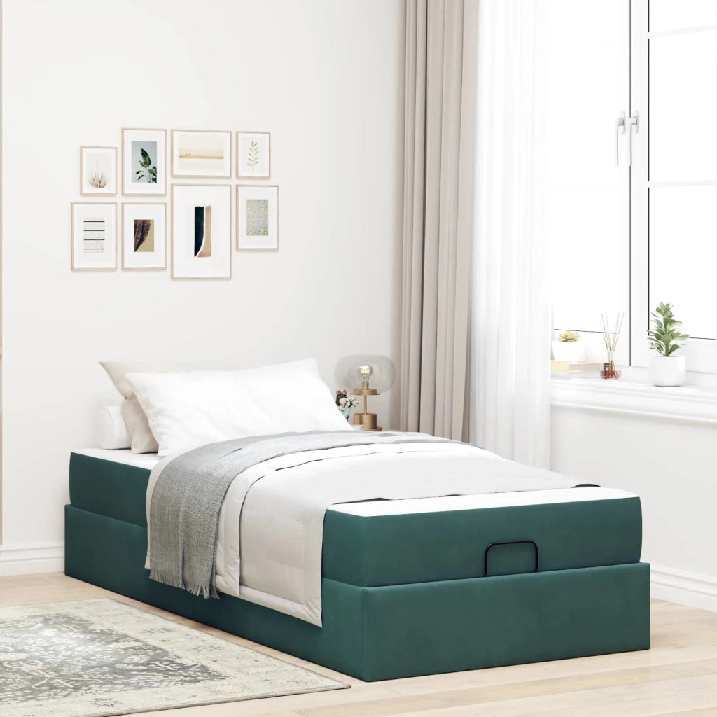 Struttura letto con materasso 2 pcs-Giroletto Verde Velluto